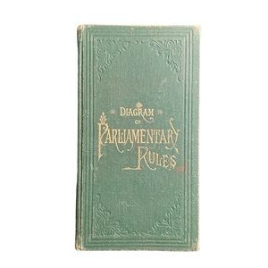 VERY RARE 1890 Book  Diagram of Parliamentary Rules by Uriah Smith ANTIQ…